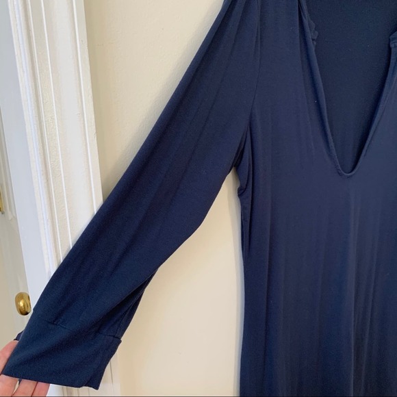 Anne Taylor Loft Long V Neck Soft Tunic Large Top - Picture 4 of 4